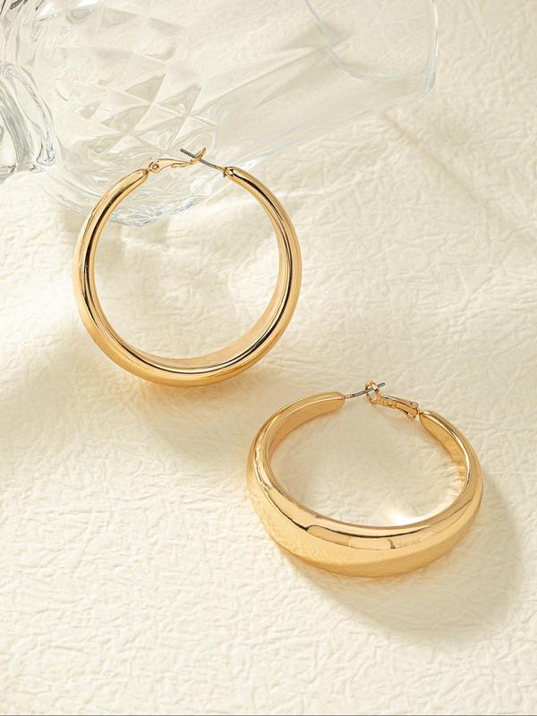Minimalist Temperament Hoop Earrings, Fashionable All-match Jewelry for Women, Trendy All-match & Exquisite Jewelry for Birthday Gift 3