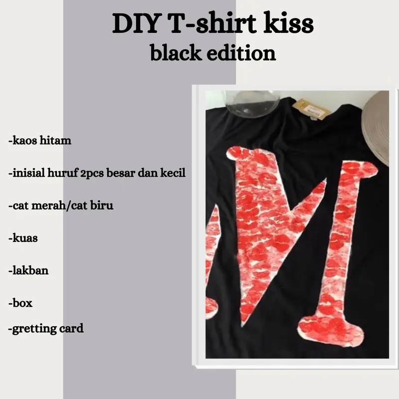 T-shirt kiss DIY custom black edition 0