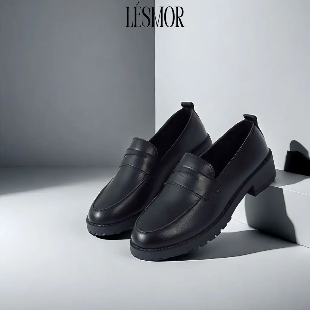 3.5 cm Oxford style cover shoes Kasut Perempuan Slip Wanita
