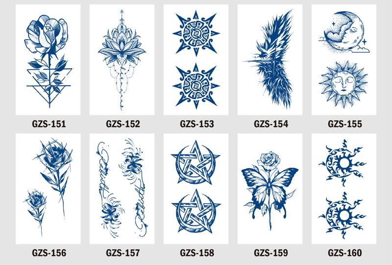 Product Introduction of Herbal Juice Semi-Permanent Temporary Tattoo Stickers Waterproof Long-Lasting Alphabet Fresh Style Tattoos tattoo  sticker  30  days 18