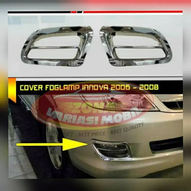 Cover Ring Foglamp Lamp Innova Lama Old 2005 sd 2008 Chrome (sepasang)