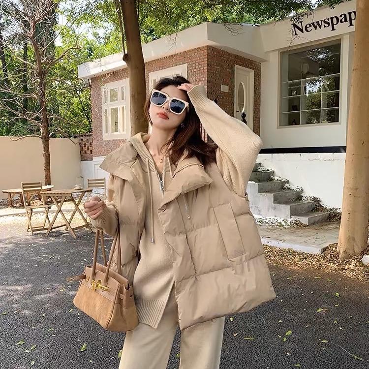Áo phao ghile form rộng mùa đông ấm áp cho nữ - Jacket Women Top Nhung