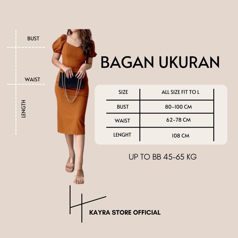 Product Introduction of Carolina Midi Dress Wanita Casual Baju Fit Lembut Linen 0