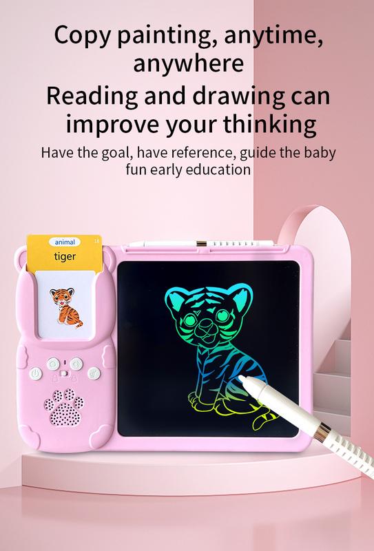 Product Introduction of New Children's Educational Early Learning Machine 8.5-Inch Handwriting Board Digital Camera English Word Pronunciation Learning Machine 12