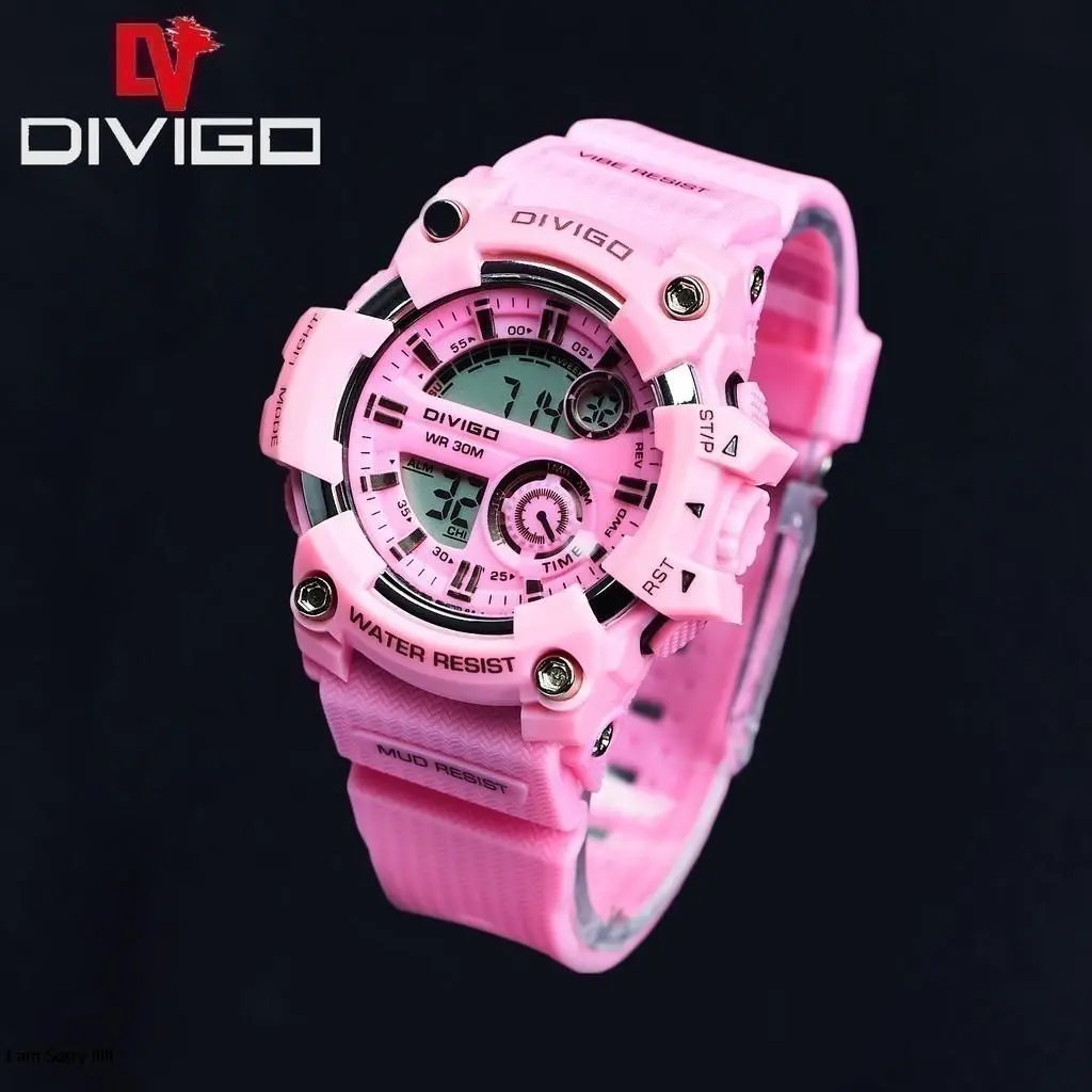 Jam Tangan Wanita / ANAK  Digital DIVIGO Warna DV-6817 Tahan Air 3ATM Digital