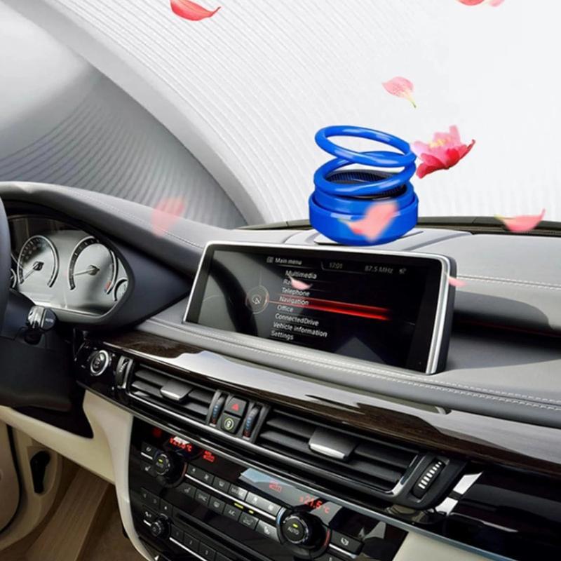 Car Aromatherapy Diffuser, Solar Powered Rotating Car Air Freshener, Solar Energy Rotating Air Freshener for Car & Home, Car Interior Decoration Accessories 2