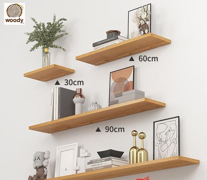COMBO kệ gỗ âm tường trang trí decor, kệ gắn tường, kệ decor, kệ đựng gia vị, kệ nhà tắm, kệ sách bằng gỗ cao su phủ bóng dày 15mm kèm dụng cụ lắp đặt có ảnh thật