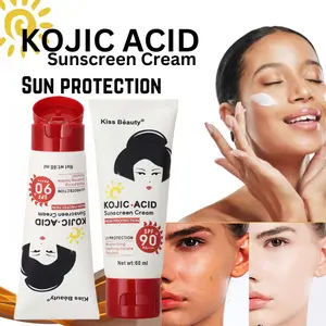【Bpom】Kiss Beauty SPF90 PA+++ Kojic Acid Sunscreen Krim Tabir Surya Wajah & Badan 60g Antioksidan Vitamin C Teh Hijau Perlindungan UV Repair Moisturizing Skin