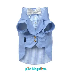Pet Kingdom Doggy Dolly Baju Tuxedo Anjing Big - Biru Pakaian Peliharaan Kostum Hewan Baju Kondangan Setelan Hewan Baju Pesta