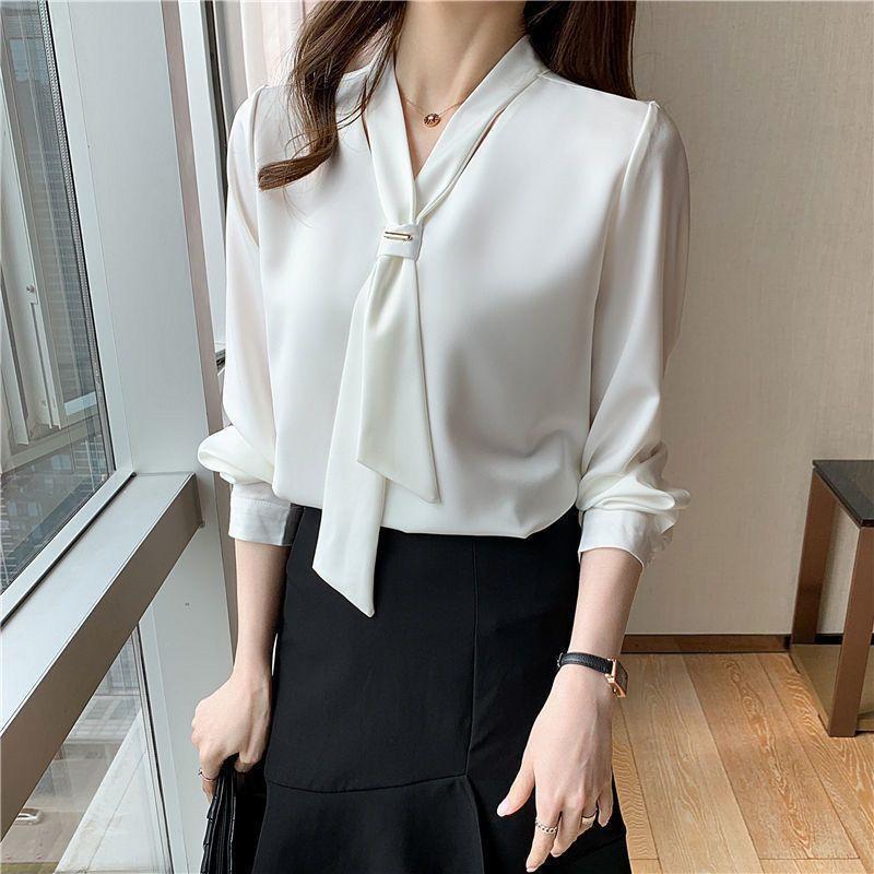 Product Introduction of Áo Sơ Mi Voan, Màu Trắng, Áo Sơ Mi Nhỏ Đẹp Phong Cách Pháp, Quần Áo Nữ, Thích Hợp Cho Đầu Xuân Và Mùa Thu, Hàng Mới Về 2025 3