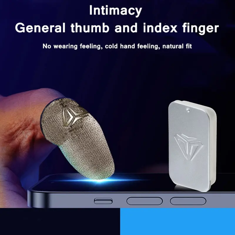 Găng Tay Ngón Tay Màn Hình Cảm Ứng, Hàng Có Sẵn, Thoáng Khí, Chống Mồ Hôi, Tay Áo Ngón Tay Cho Trò Chơi Di Động, 1 / 2 Đôi, Vỏ Ngón Tay, Kèm Túi Đựng, Phụ Kiện Trò Chơi 1