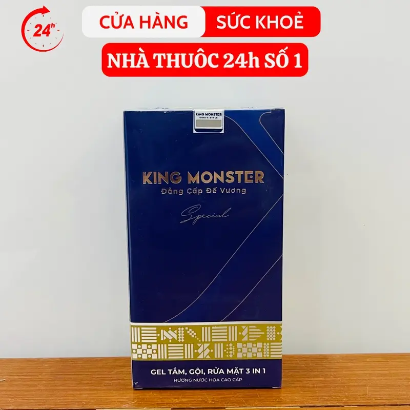 Combo Sữa tắm gội King Monster 3 in 1 hương nước hoa cao cấp Massage Dưỡng Body 7