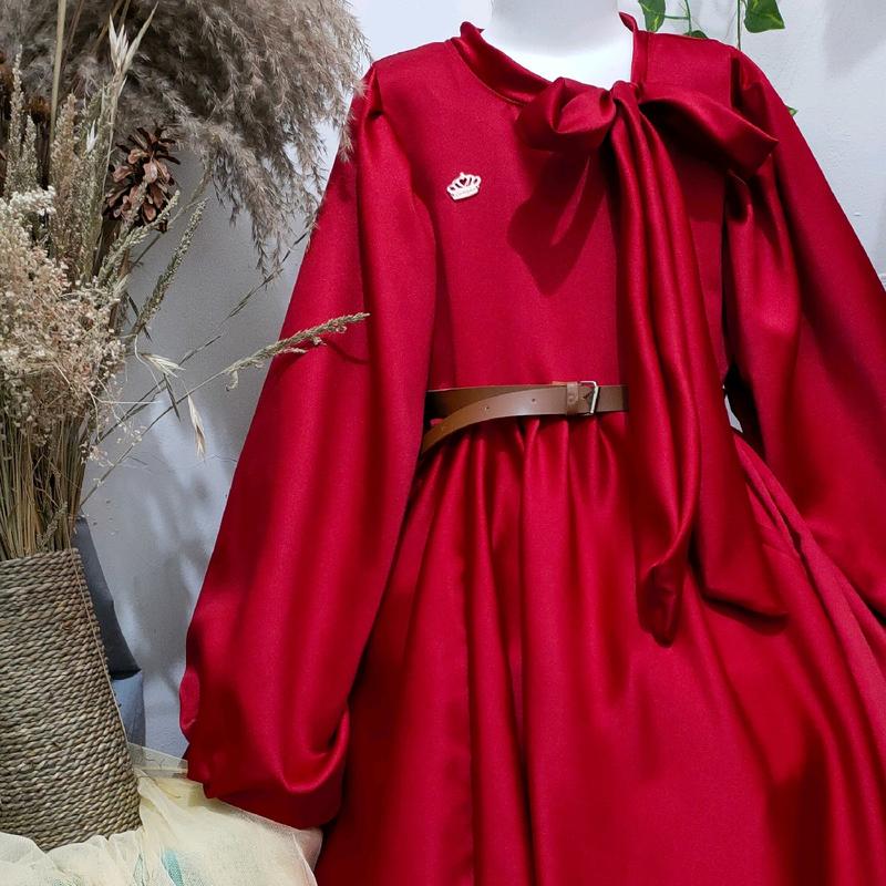 Merah Putih Ambrella Gaun edisi Agustus Anak Fashion 2