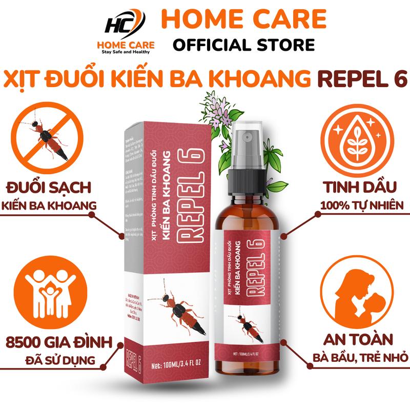 Xịt Phòng Tinh Dầu Đuổi Kiến Ba Khoang REPEL 6 chai 100ml Xịt Đuổi Côn Trùng Dùng Trong Gia Đình x it