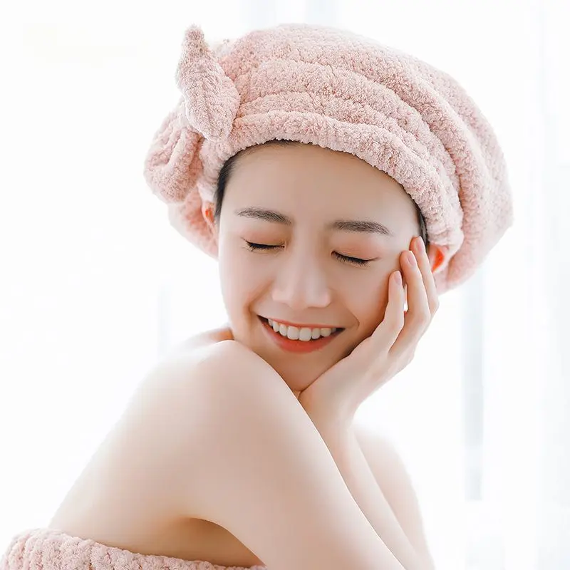 Mũ Tóc Khô, Dễ Thương, Dài, Hấp Thụ Nước, Nhanh Khô, Khăn Lau Tóc Khô, Mũ Tắm Nhanh Khô Nhà Tắm Khăn Tắm 6
