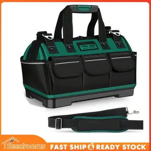 Tas Perkakas Waterproof Tool Bag 13/14/16/18 Inch Kain Oxford Tebal Tas Alat Perkakas Kuat Tas Perkakas Multifungsi Toolkit Tool Box