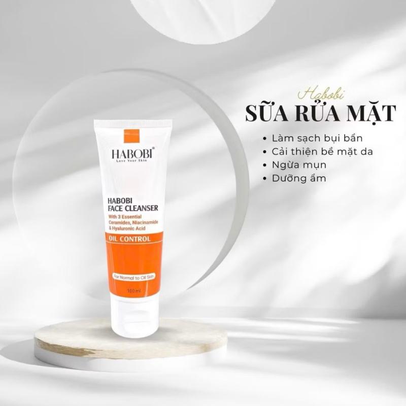 Sữa Rửa Mặt HABOBI Làm Sạch Da Mặt Lấy Đi Bụi Bẩn Dưỡng Trắng Da 100ml 2