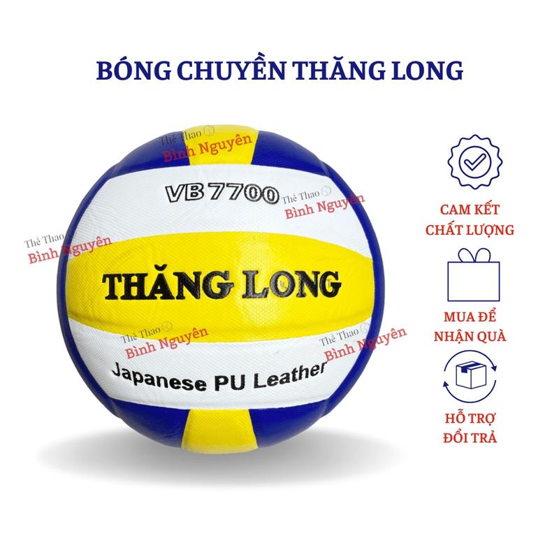  Bóng chuyền da Thăng Long 7400 7700 - Tặng kim bơm và túi lưới đựng 