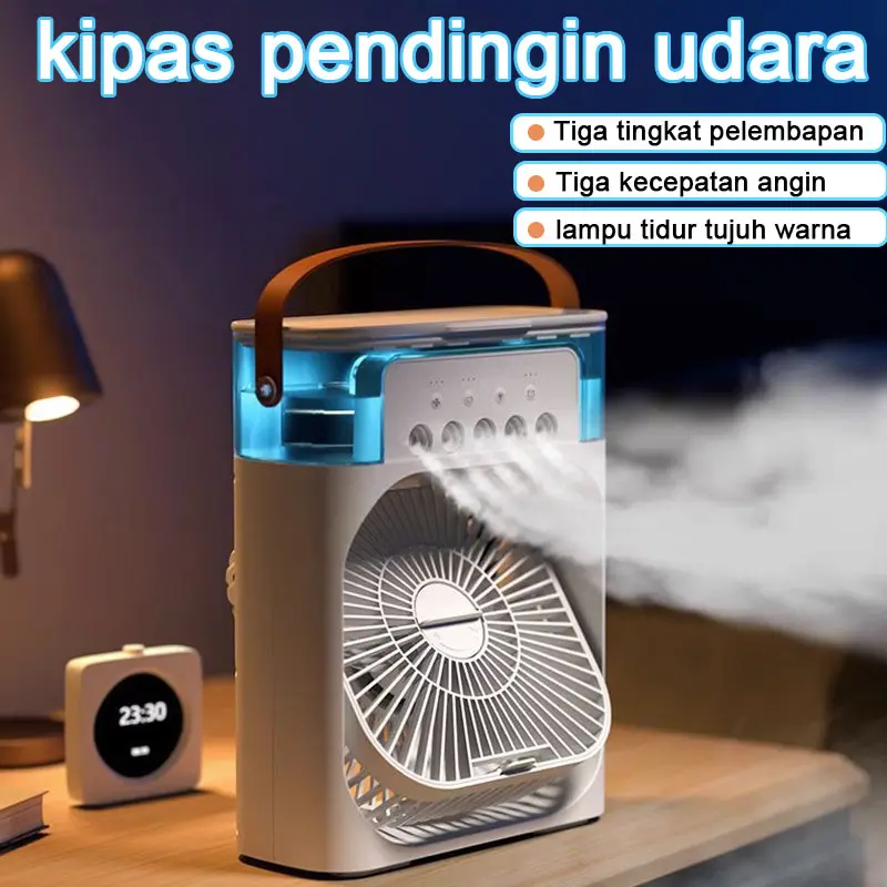 Bisa ditambah es batu KIPAS Angin PENDINGIN MINI AC PORTABLE AIR COOLER MOBIL DAN RUANGAN  Kipas Angin AC Humidifier PORTABLE AIR