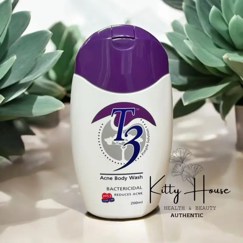 Sữa tắm giảm mụn cơ thể T3 Body Wash chai 200ml chính hãng