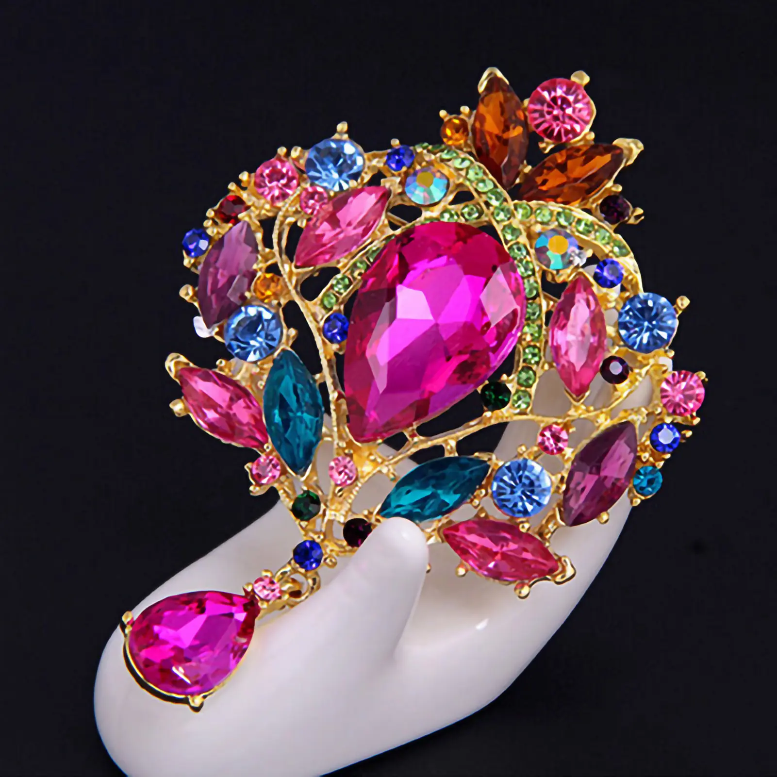 Nemoutube-2024 Brooch Water Drop Rust-resistant Alloy Elegant Clothes Pin for Banquet