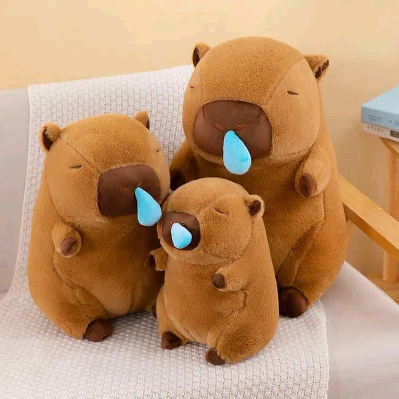 Gấu Bông Capkibada Rút Mũi  Thú Nhồi Bông -cao 33cm