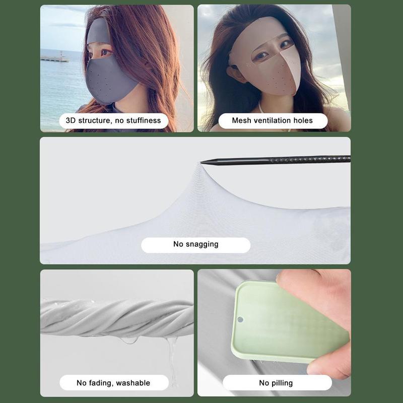 Product Introduction of Mặt Nạ Chống Nắng, Che Phủ Toàn Mặt, Làm Bằng Lụa Lạnh Chống Tia UV, Bảo Vệ Toàn Thân, Thích Hợp Cho Khuôn Mặt, J6B2 17