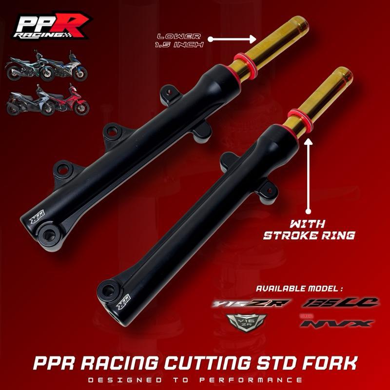 PPR RACING CUTTING STD FORK / SIAP LOWER 1.5 INCH / BATANG GOLD ...