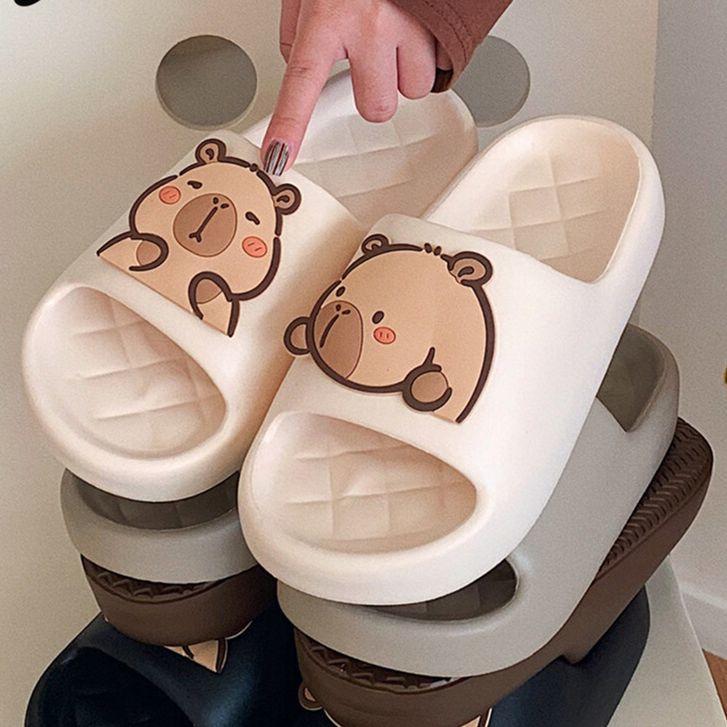Dép EVA Capybara, Thời Trang Phong Cách Hàn Quốc, Dành Cho Nam Và Nữ, Dép Đôi, Thiết Kế Hoạt Hình, Dép Đế Mềm, Có 4 Màu, Cỡ 34-47 0