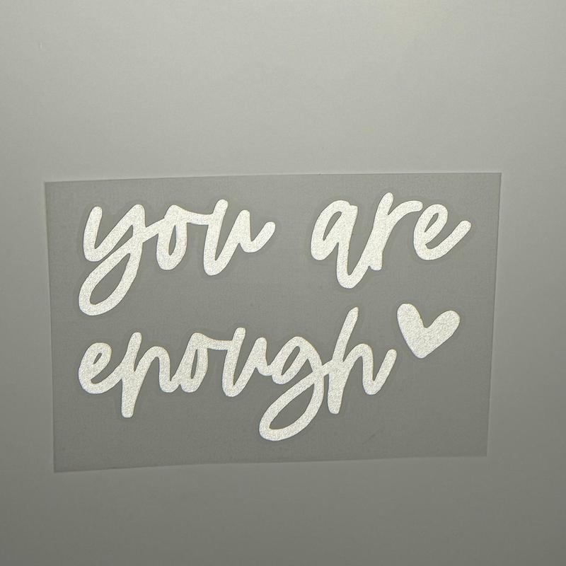 You Are Enough Letter Design Car Stickers, Car Body Decoration Sticker, Car Exterior Decoration Accessories 8