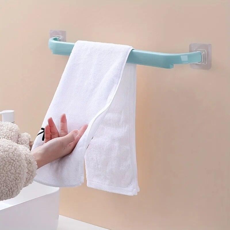 Product Introduction of 1pcs Extended Towel Rack Wall-Mounted Slipper Holder Bathroom Organizer With Multiple Storage Options Bathroom Accessories 17