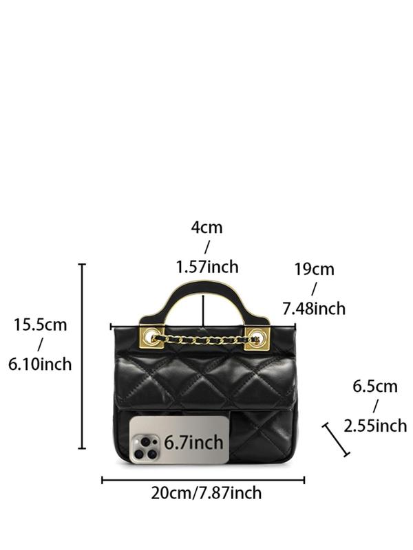 Women's Fashionable Plain Color  Quilted  Handbag, Casual Versatile Shoulder Bag for Daily Used, Trendy All-match Commuter Bag, Girl Fashionable Bag 5