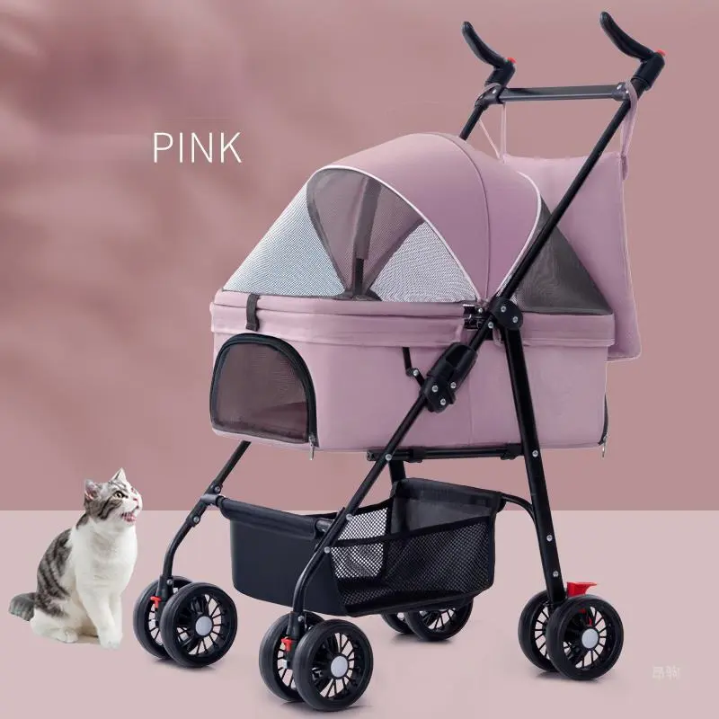 [Ready Stock & COD] Pet Stroller (Max Pet Weight 40kg) /Cat Stroller/Pet Trolley/Puppy Stroller Dog Small Pet
