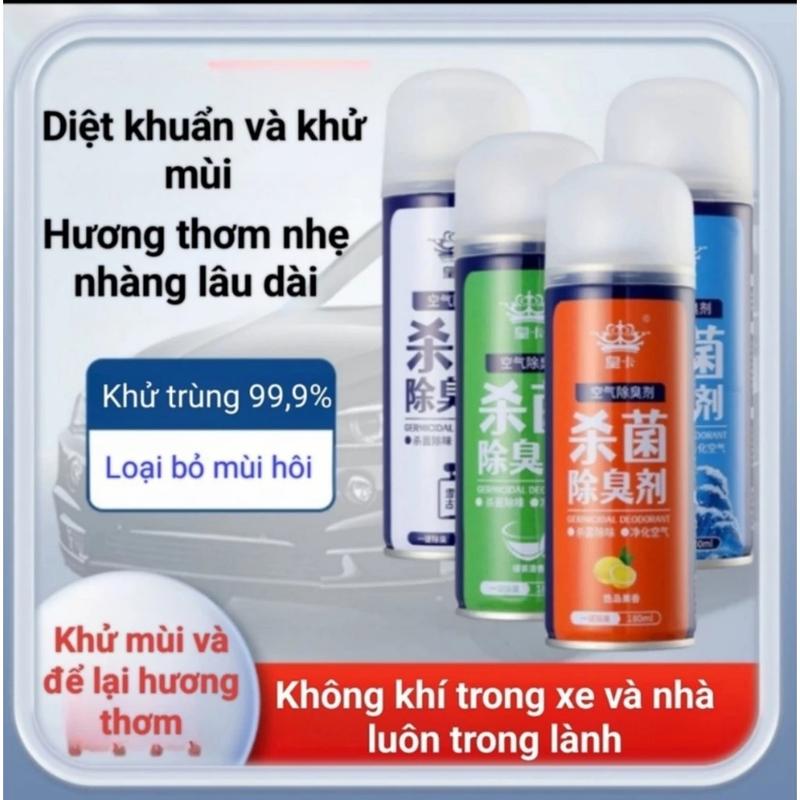 Chai xịt khử mùi diệt khuẩn xe ô tô hương thơm nước hoa cao cấp loại bỏ mùi nội thất xe 3