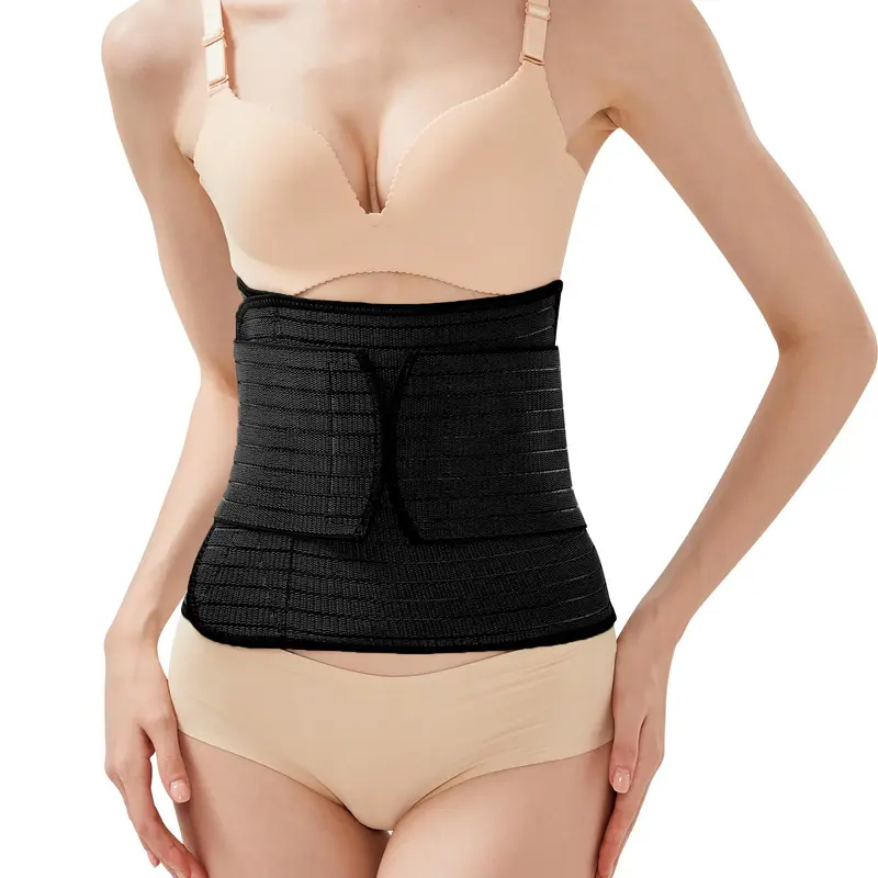 Postpartum Belly Band for Women, Adjustable Abdominal Binder Wrap, Recovery Girdle Belt for C Section, Post Partum Waist Belt for Women 0
