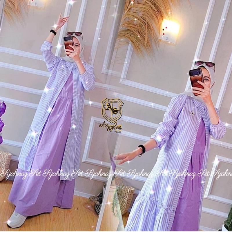 Syahnaz Setelan Blazer by Angghean Wanita 1