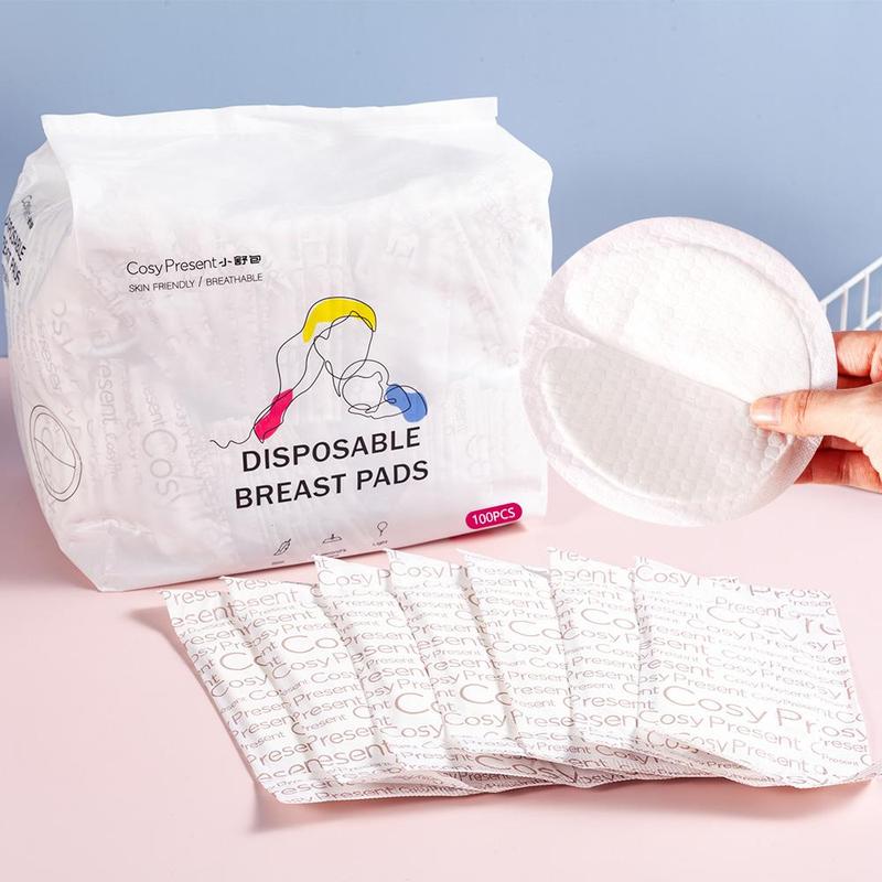 Product Introduction of Disposable Breast Pads, 100pcs/set Soft & Breathable Breast Pads, Breastfeeding Essentials for Moms, Nursing Pads for Women 0