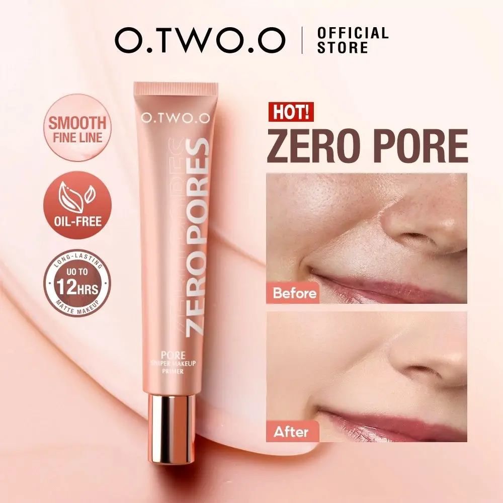 O.TWO.O Makeup Primer Invisible Pore Long-Lasting Moisturing Refreshing Oil Control Smooth Soft Focus Face Makeup Cosmetics 20ml