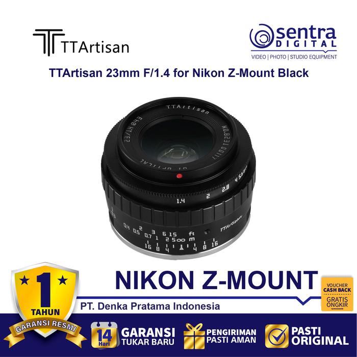 Gambar TTArtisan 23mm F/1.4 for Nikon Z-Mount Black ( Manual APS-C Lens ) dari Sentra Digital Kota Surabaya Tokopedia