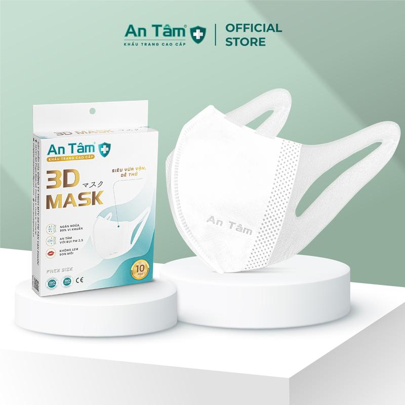 100 Chiếc Khẩu Trang 3D Cao Cấp An Tâm 0