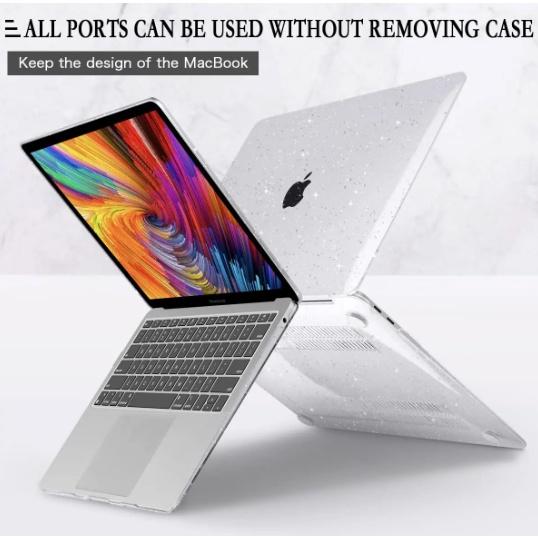 Case MacBook Glitter Transparan Premium Compatible For Air M1 M2 M3 Pro 13 14 Inch 2016-2024 5