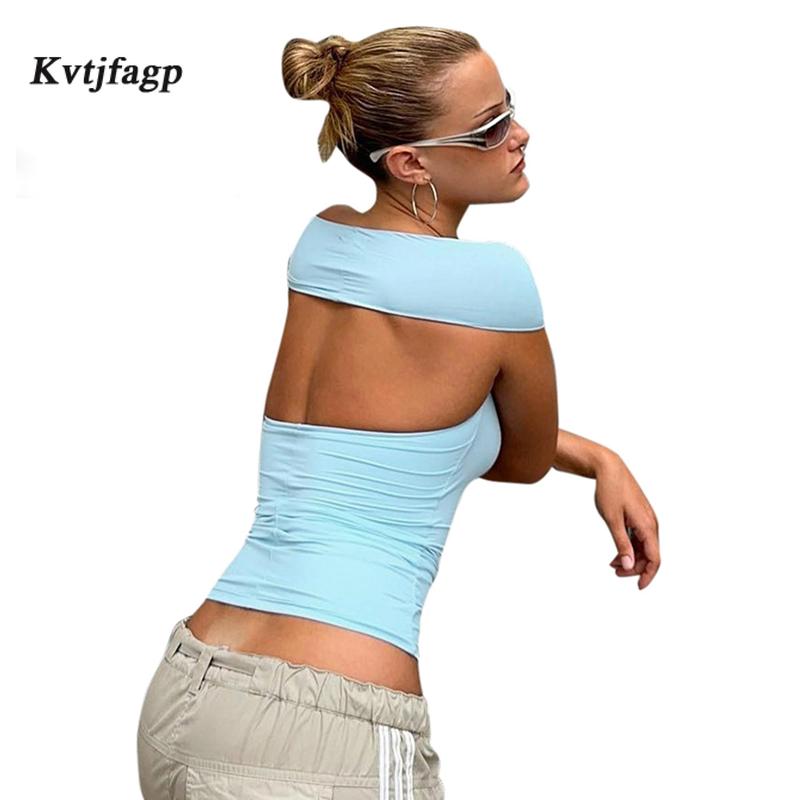 Product Introduction of Women Off Shoulder Tops Solid Color Boat Neck Backless T-Shirts SummerFit Casual Shirts Streetwear 32