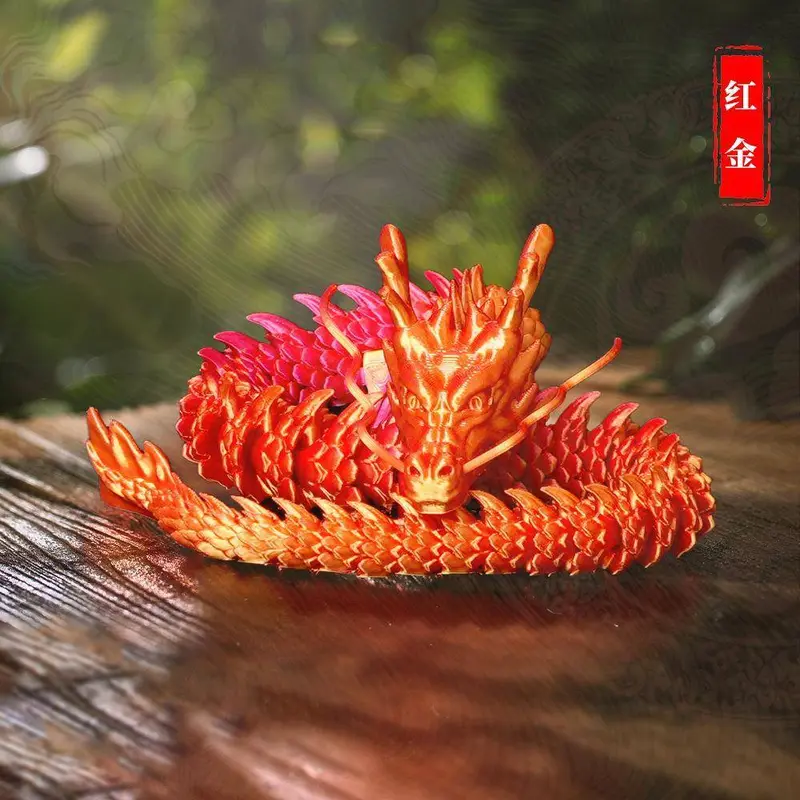 Đồ Chơi Rồng Trung Quốc In 3D, Cực Lớn, Có Thể Di Chuyển, Bán Chạy, Rồng Vàng, Đồ Trang Trí Phong Cảnh Đá, Rồng, Năm 2025 6