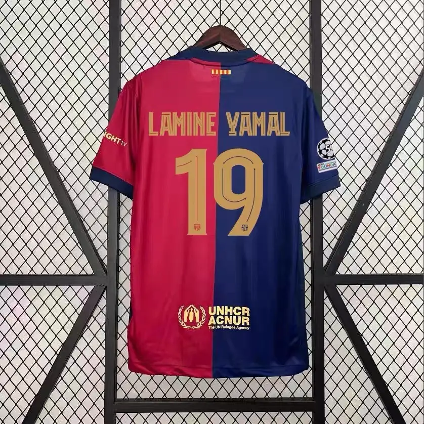 Football T-Shirt, Family And Out, Short Sleeve, Adult, 24-25 Season, Barcelona Football T-Shirt, 19 Sport Sports Women