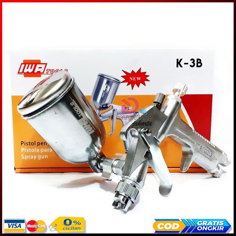 Product Introduction of Original IWA Spray Gun K3B spraygun Lengkap Tabung Atas 200cc Spet Penyemprot Cat Mobil Motor 0