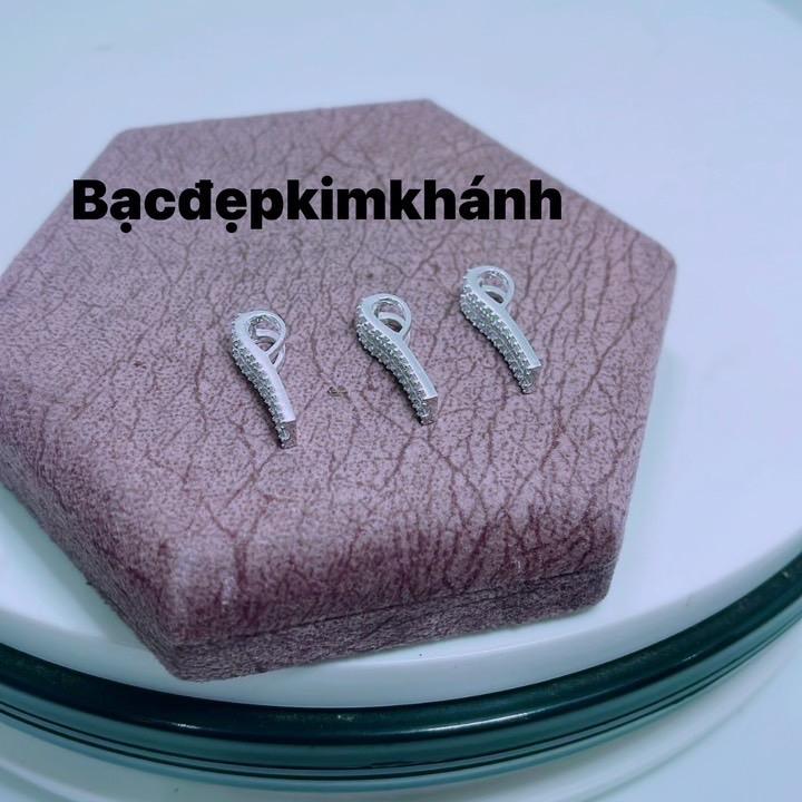 Phụ Kiện: Mặt Dây Chuyền Trụ   Nữ ( women) Trang Sức Bạc Ý Xi Kim M001 4