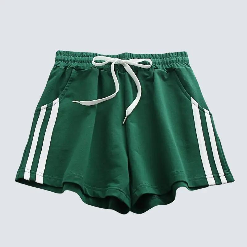 Quần đùi nữ Màu Đen, quần short thun nữ 2 sọc chất thun cotton thoải mái thoáng khí sport thun Quần Ngố Tập Thể Dục 3