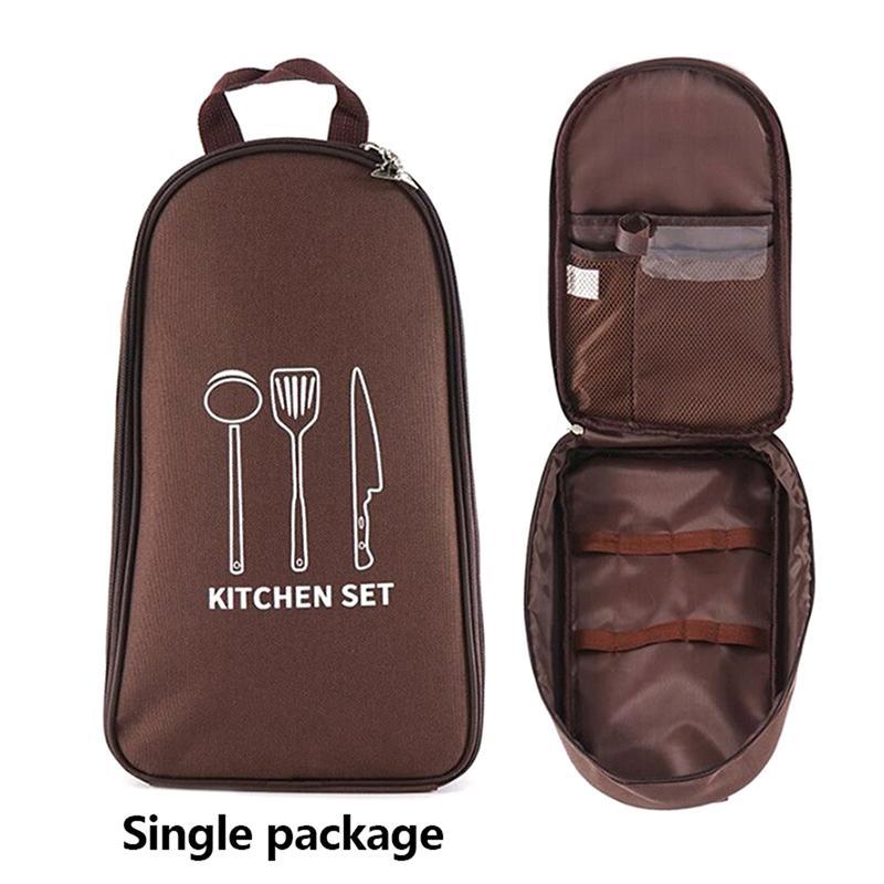 Outdoor Camping Portable Cookware Storage Bag, 1 Count Large Capacity Cooking Utensil Organizer, Kitchen Organizer without Cooking Utensil for Outdoor Travel BBQ 2