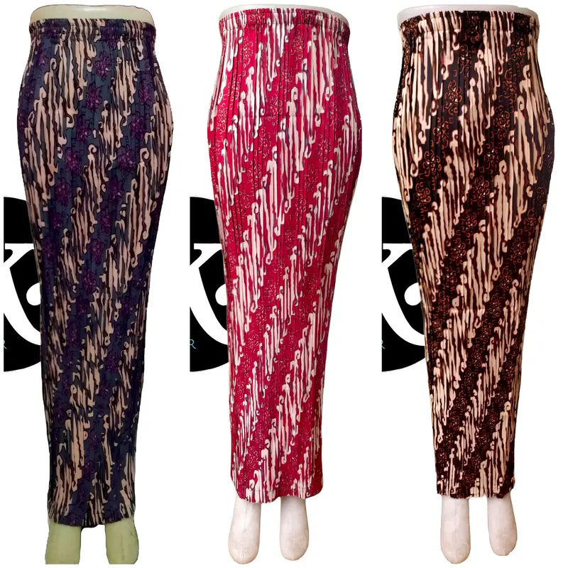 Rok Plisket Batik Skirt Jarik Kain Bawahan Kebaya Pakaiyan Pesta Kondangan Wisuda Seragaman Wanita Pria Anak Dengan Nama Motif Lereng Dari Keenan Grosir 0