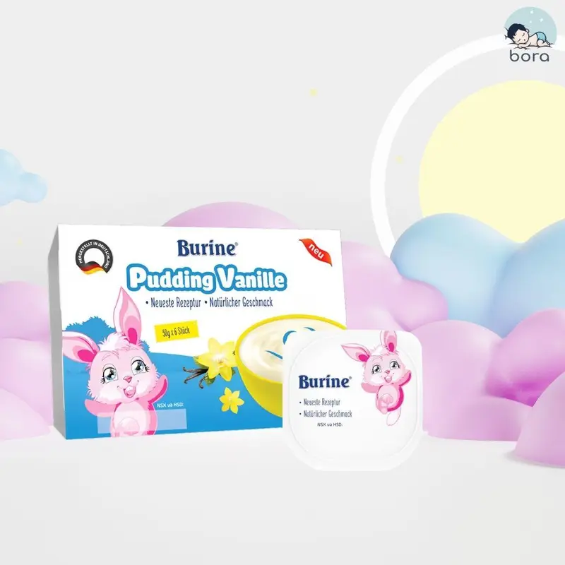 Pudding ăn dặm cho bé từ 6 tháng Burine giàu dinh dưỡng 2